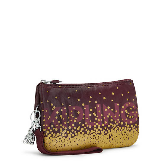 Sacs Kipling Creativity Extra Large Metallic Wristlet Bordeaux | FR 1149LI
